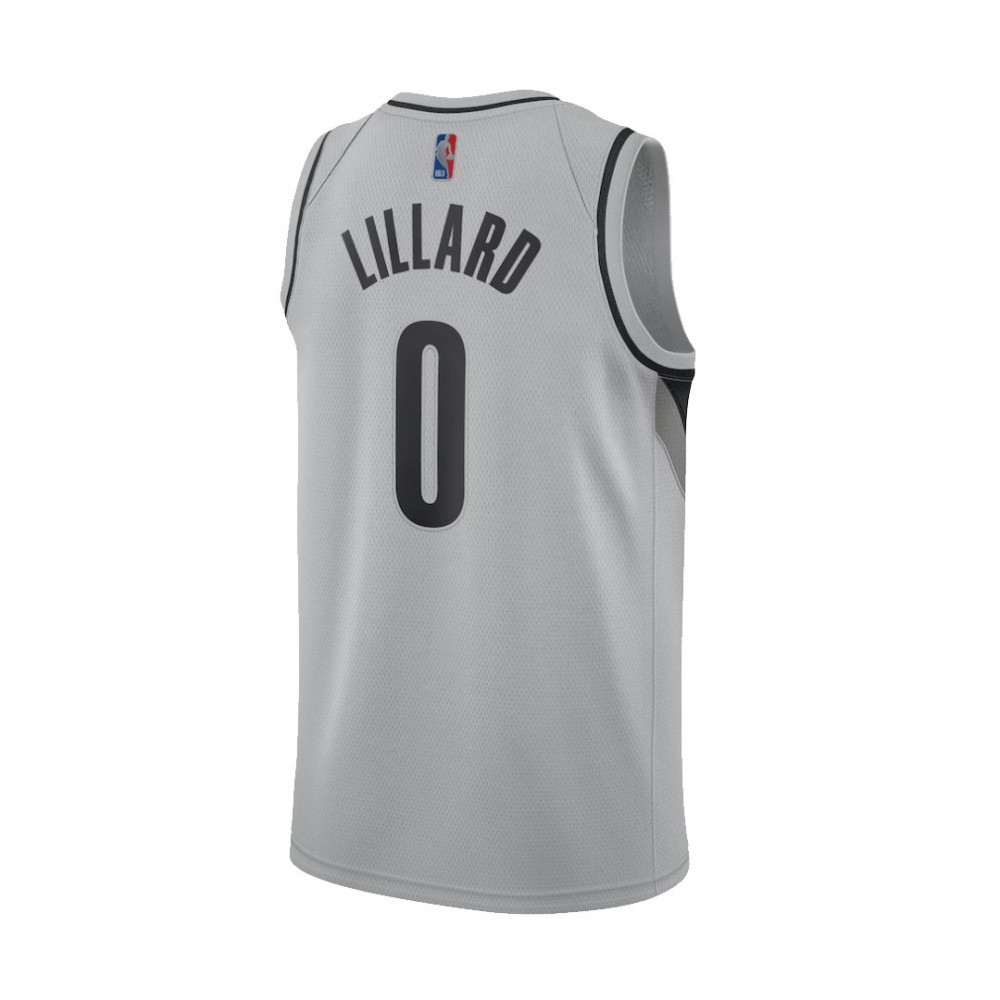 Men's Portland Trail Blazers Damian Lillard #0 Grey 2020/21 Swingman NBA Jersey- Earned Edition-Pro Kit Vault | Brand New 26/27 Sports Jerseys